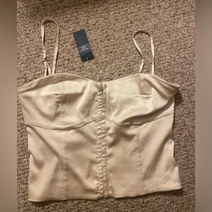 ABERCROMBIE & FITCH HOOK AND EYE SOLK CORSET TOP